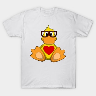 Duck with Heart & Glasses T-Shirt